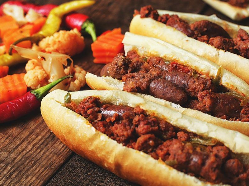 Oriental Sausage Sandwich