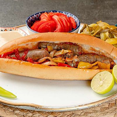 Alexandrian sausage sandwich