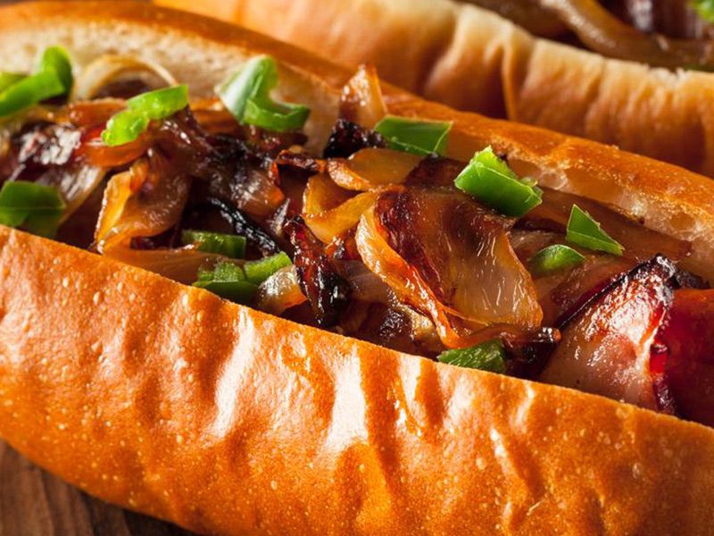 Oriental Sausage Sandwich