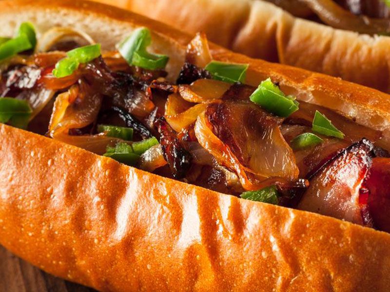 Oriental Sausage Sandwich
