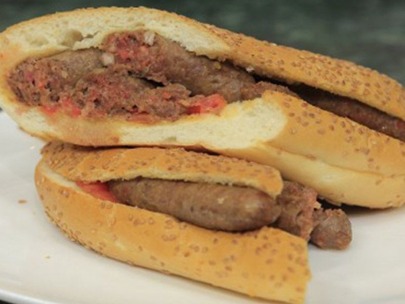 Oriental Sausage Sandwich