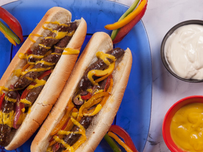 Grill Oriental Sausage Sandwich