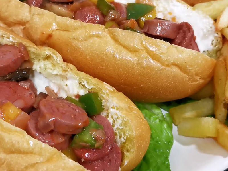 Oriental Sausage Sandwich