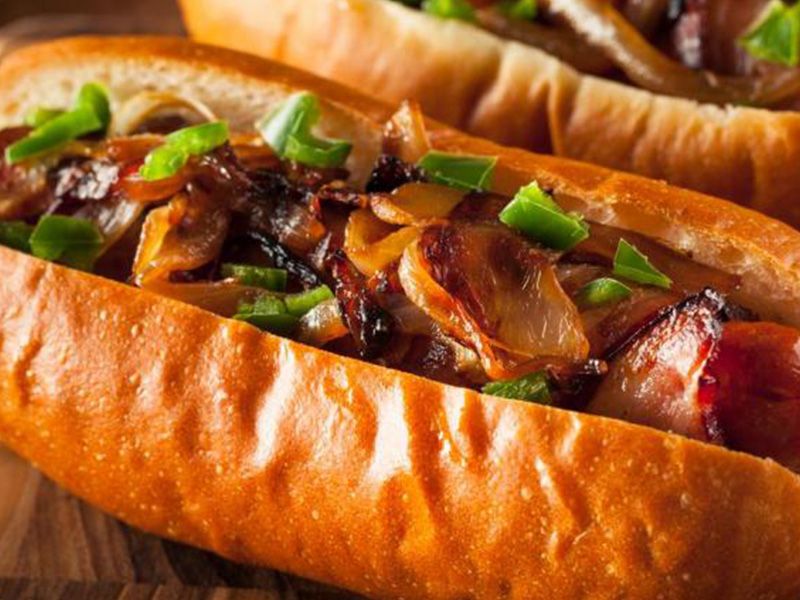 Oriental Sausage Saroukh Sandwich