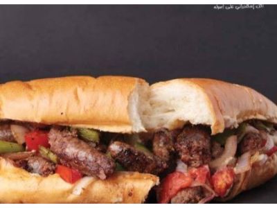 Tomato sausage and mozzarella sandwich