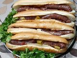 sausage with Cheddar sandwich