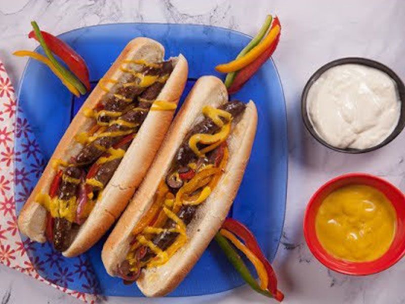 Special Oriental Sausage With Cheese Sandwich