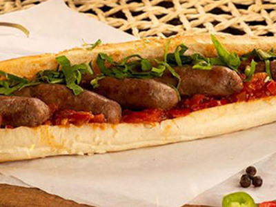 Smoked Oriental Sausage Sandwich