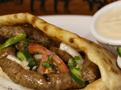 Grilled Oriental Sausage Sandwich