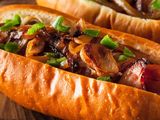 Grilled Oriental Sausage Sandwich