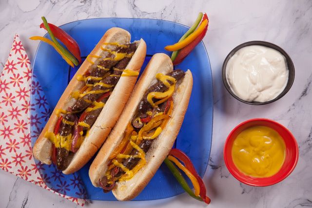 Grilled Oriental Sausage Sandwich