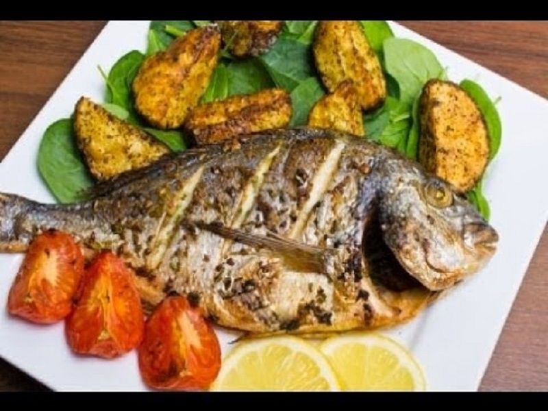 Gilthead Bream Fish Or Sea Bass Fish Meal