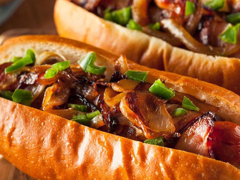 Sausage Saroukh Sandwich