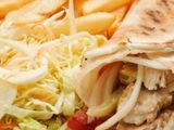 Chicken shawarma with Fries sandwich