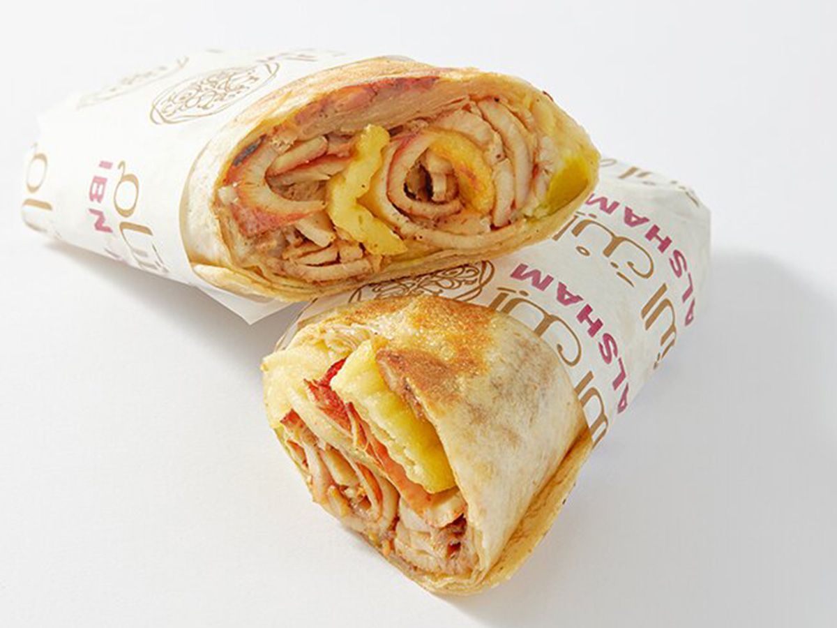 Chicken Shawerma with potato sandwich
