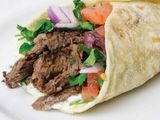 Meat shawarma sandwich