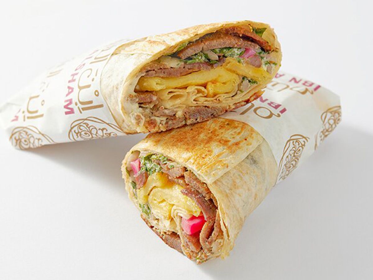 Saj Meat Shawerma With Potato Sandwich