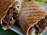 Meat Shawarma with Mozzarella Cheese Sandwich