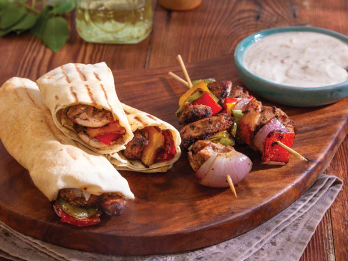 Syrian shish tawook sandwich