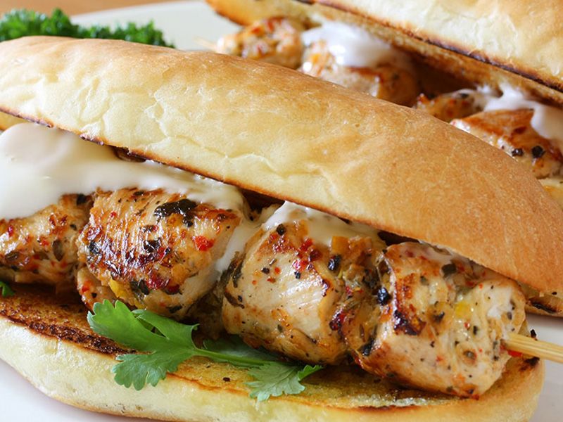 Shish tawook sandwich