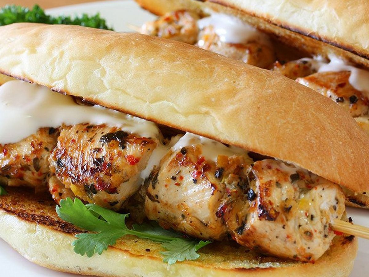 Shish tawook sandwich