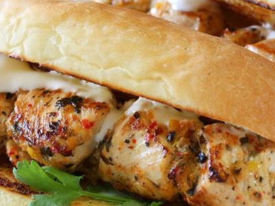 Fried Shish Tawook Sandwich