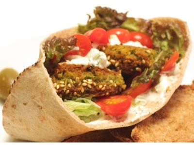 Falafel Sandwich With Potato Chips