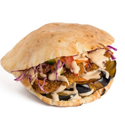 Falafel And Eggplant Sandwich