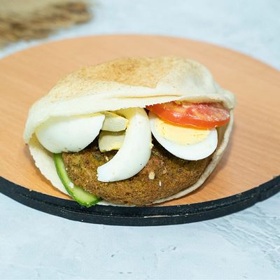 Falafel and Egg Sandwich