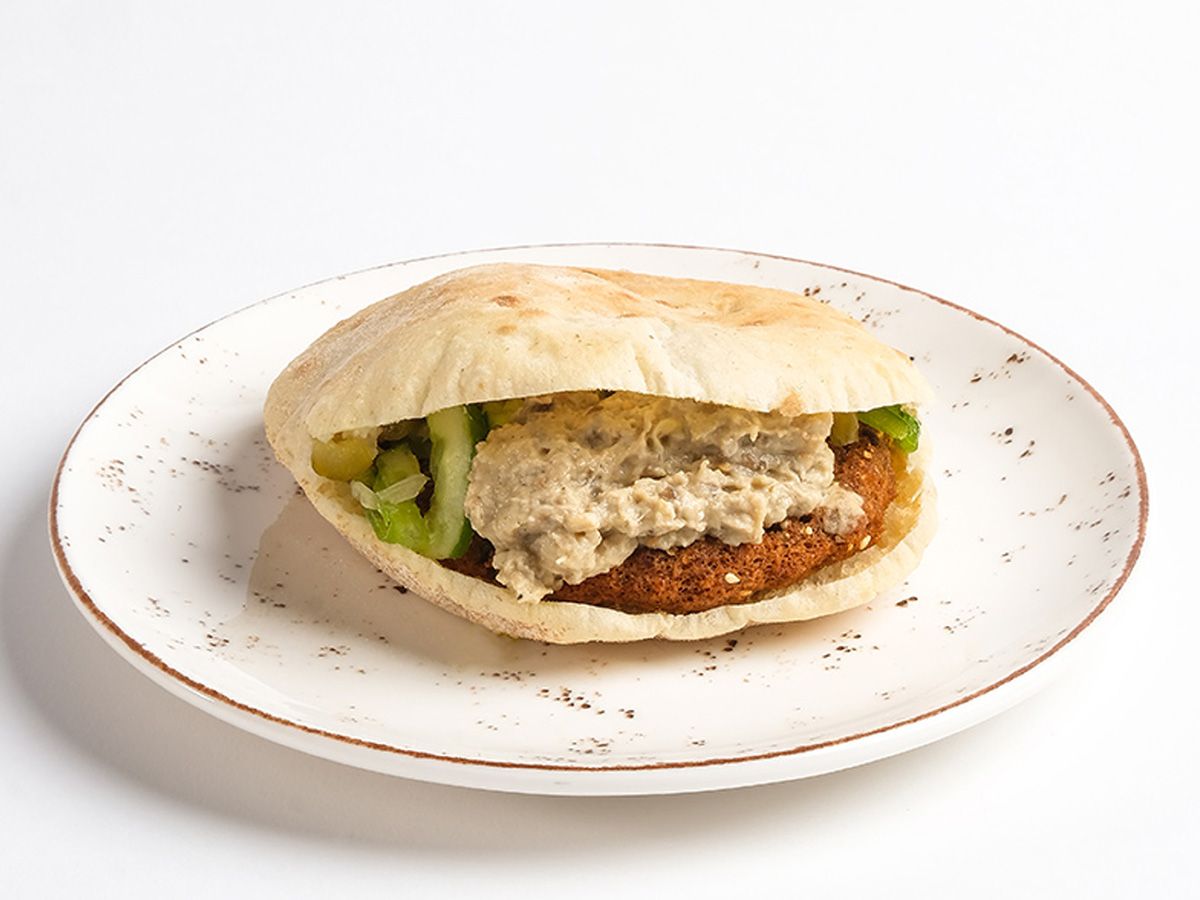 Taamia on baba ghannoug sandwich