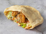 Mix Taamia With Baba Ghannoug Sandwich