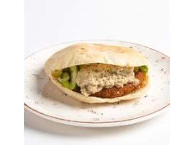 Mix Taamia With Baba Ghannoug Sandwich