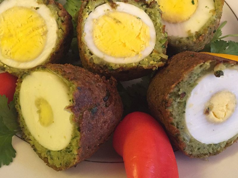 Taamia With Boiled Eggs Sandwich