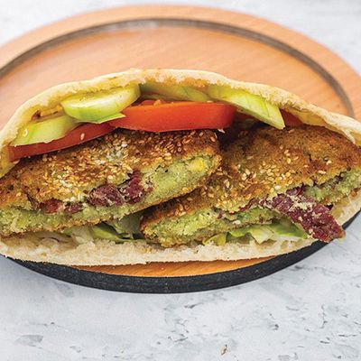 Taamia and Pastrami Sandwich