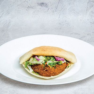 Taamia and Mashed Potato sandwich