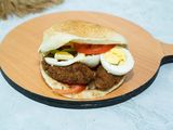 Taamia with Boiled Eggs sandwich