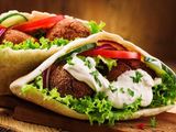 spicy kofta taamia sandwich