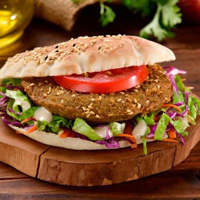 Stuffed falafel sandwich