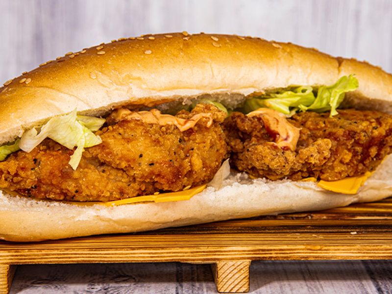 Chicken Pane With Cheese Sandwich