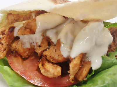Chicken Gas Saj Sandwich