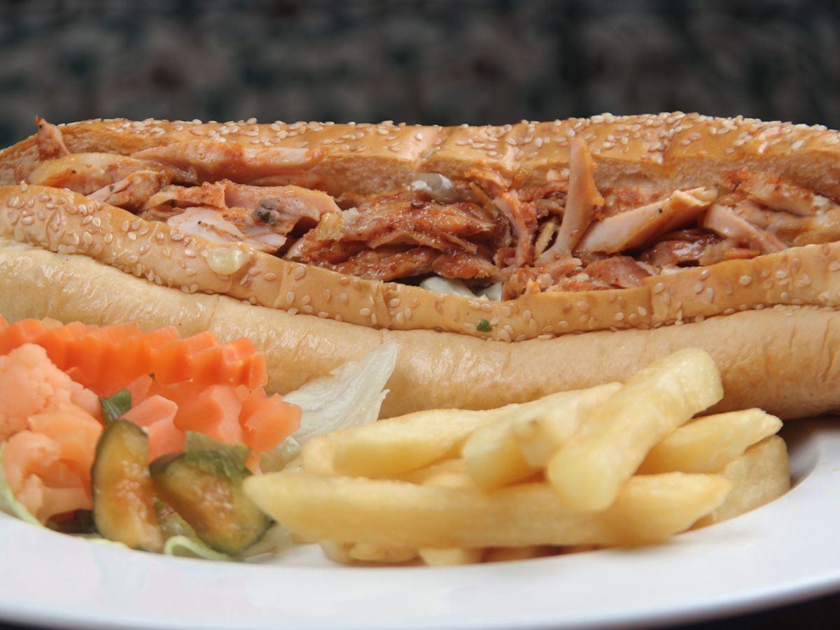 chicken shawerma french sandwich