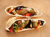 Falafel With Eggplant Sandwich