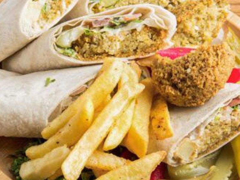 Falafel With French Fries Sandwich