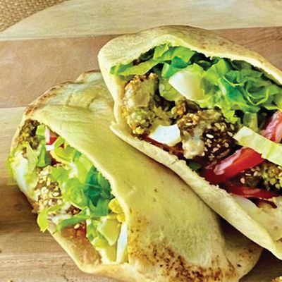 Falafel with Boiled Eggs Sandwich