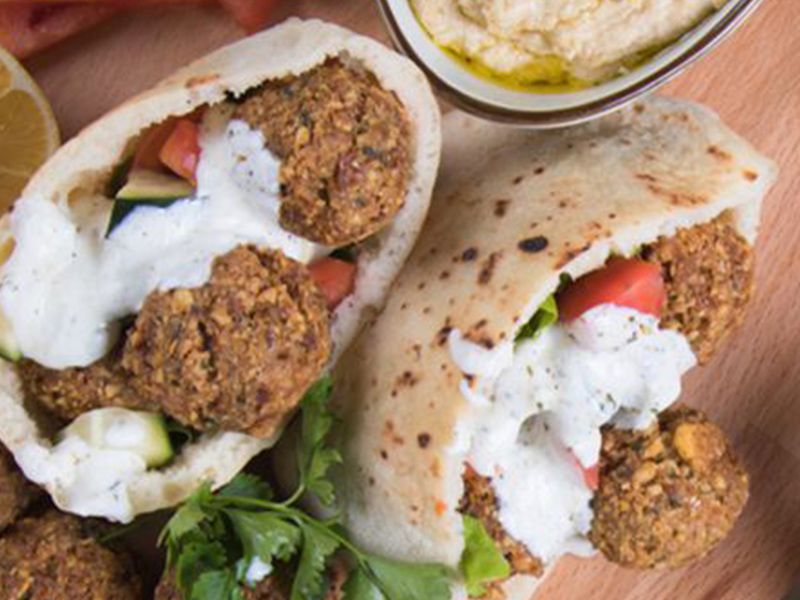 Falafel And Cheese Sandwich