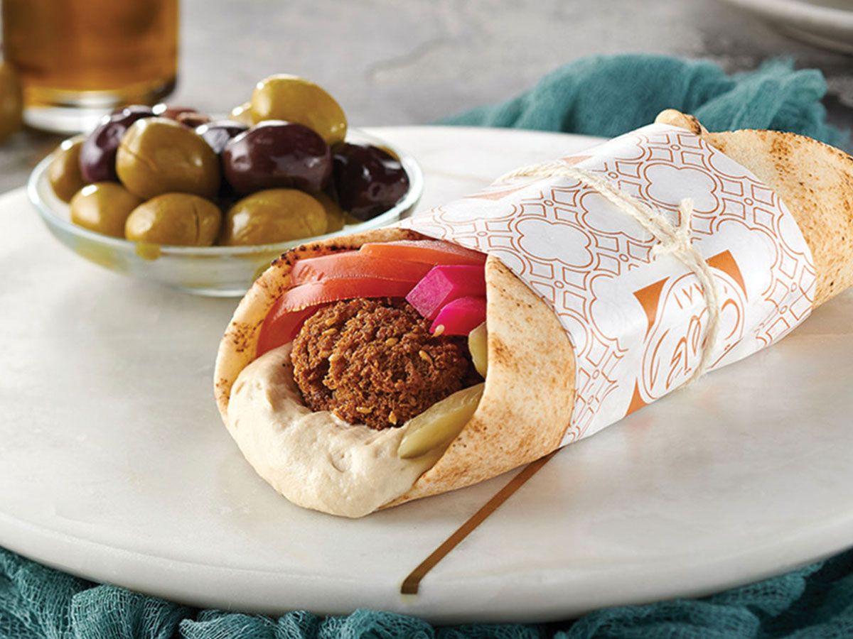 falafel with potatoes and eggplant