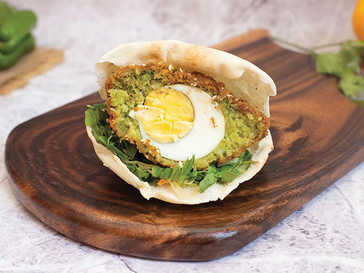 Boiled Egg Taamia Sandwich