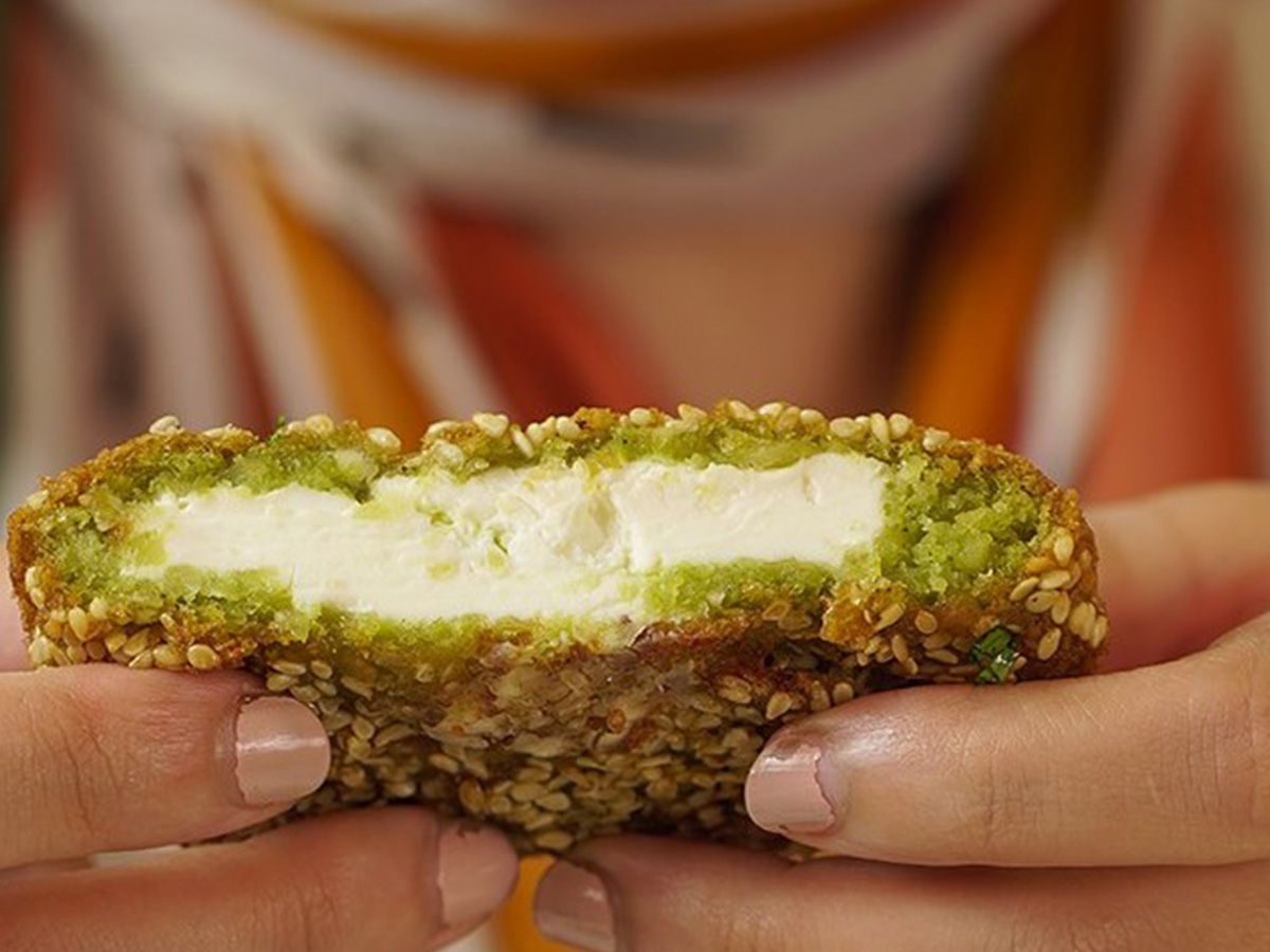 Shami Falafel With Kiri Cheese Sandwich
