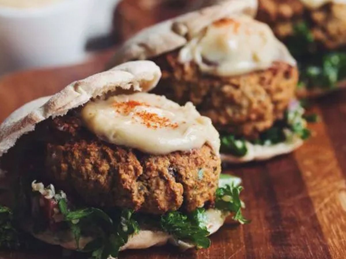 Mushroom Falafel Sandwich