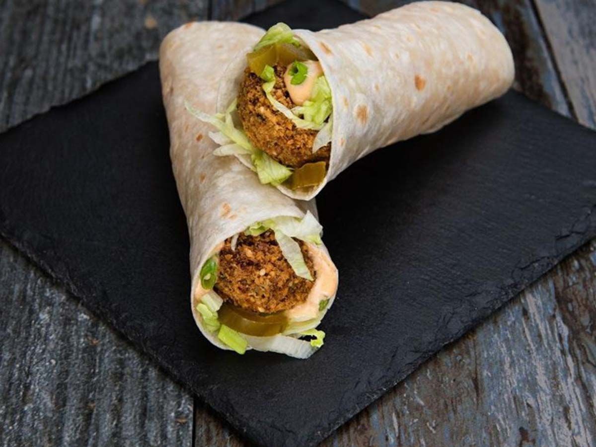 Falafel Sandwich With Eggs
